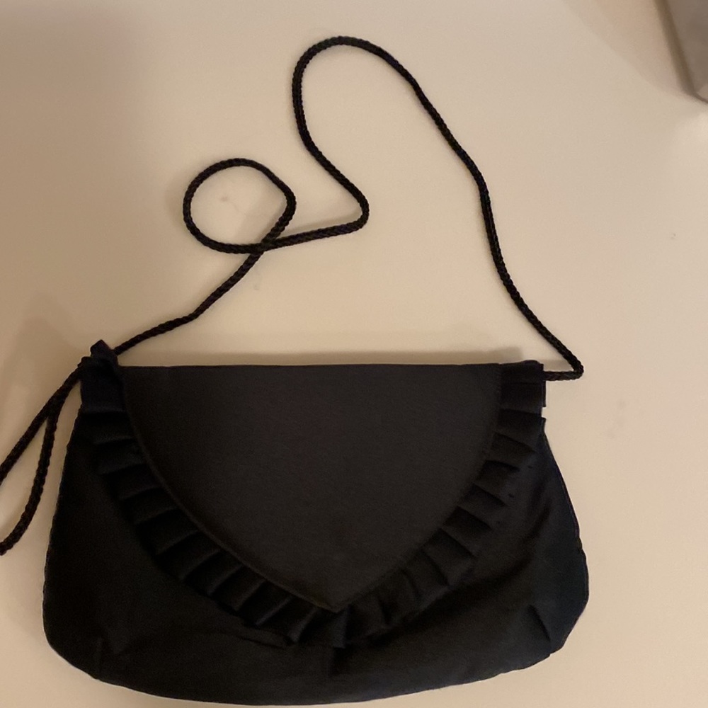 Milor Black Satin Evening Bag - Picture 3 of 12